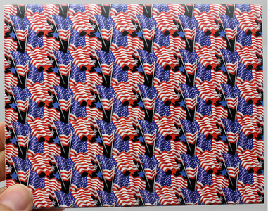 SilverTowne Natural Kraft Paper Gift Box with American Flag Pattern Box Sleeve